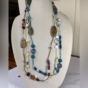 Three fun funky weird bead necklaces